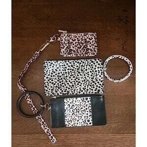 Set Of 3 Aninal Print Wristlet/Coin Purses